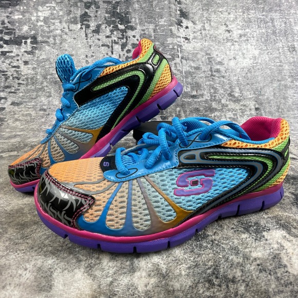 Skechers Shoes - Skechers Women 7 Rainbow Running Shoes Running Wild Colorful Mesh New No Box
